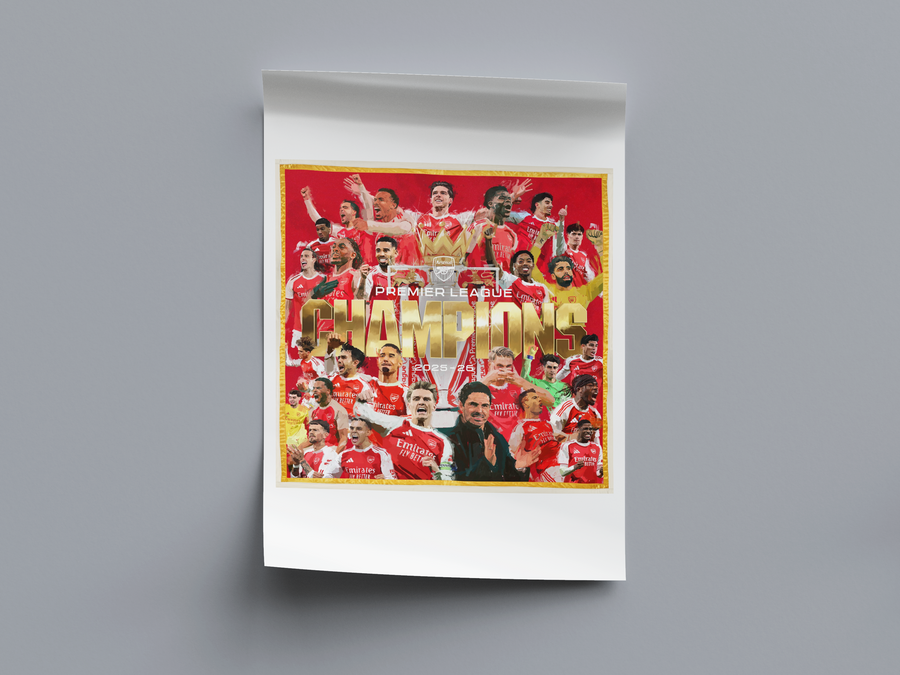 Arsenal Premier League Champions 2025/26 Poster
